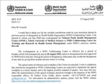 The NPMC Appointed as a WHO Collaborating Center (WHO-CC)